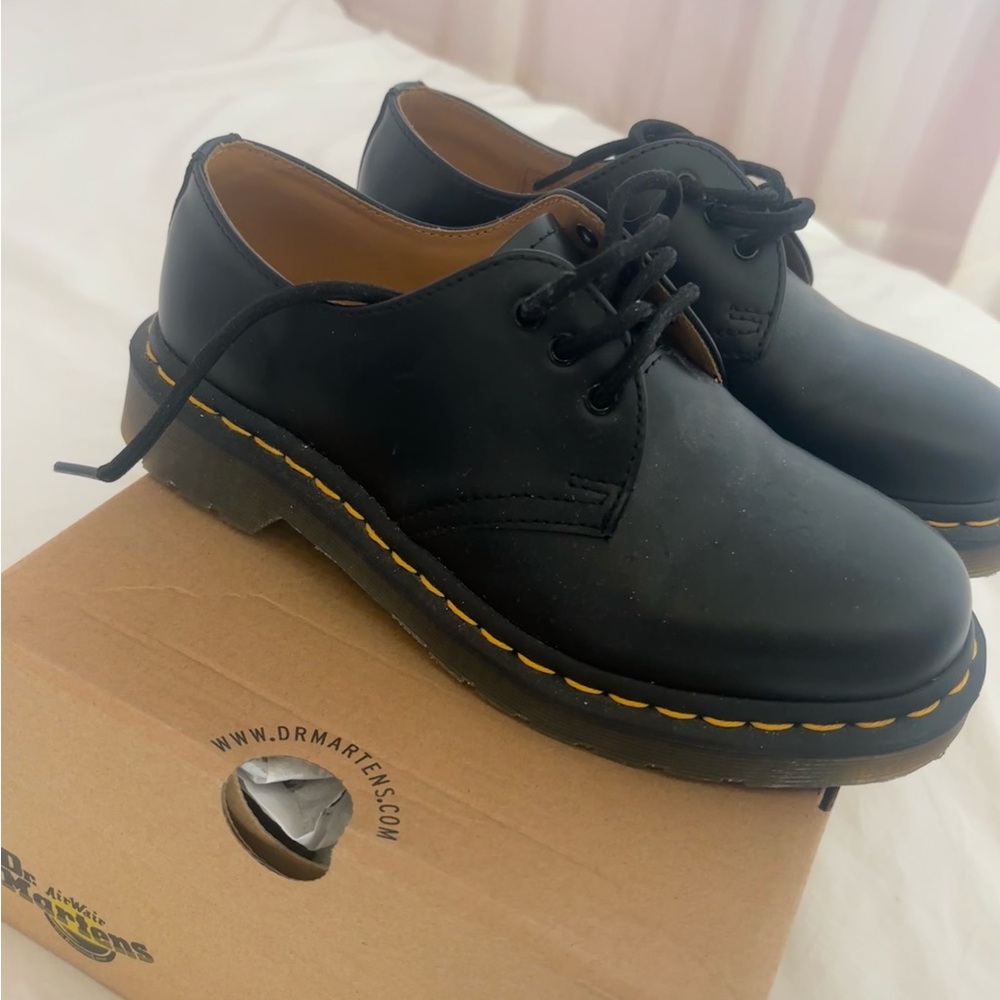 Dr. Martens Black Leather Men's Shoes